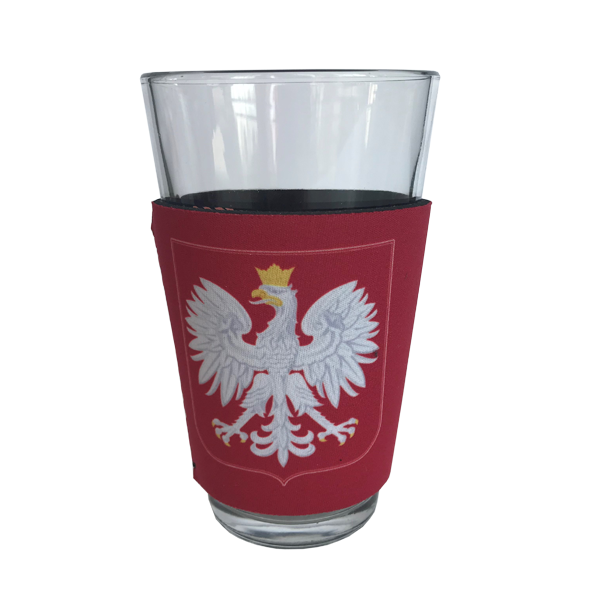 Polish Falcon Pint Glass Cup Koozie