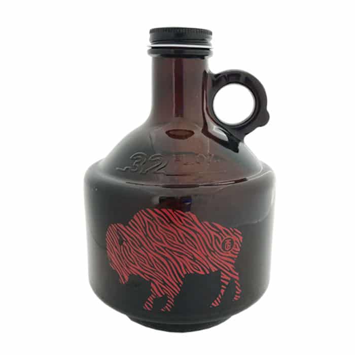 Red Stripe Buffalo Skinny Can Koozie - Traveling Growler