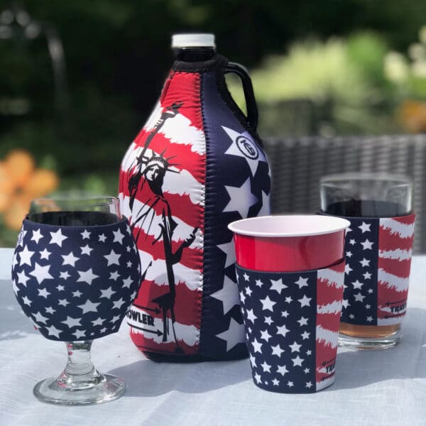 Freedom Growler Cover + Pint Glass Cup Koozie Special