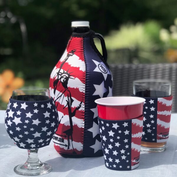Freedom Growler Cover + Pint Glass Cup Koozie Special