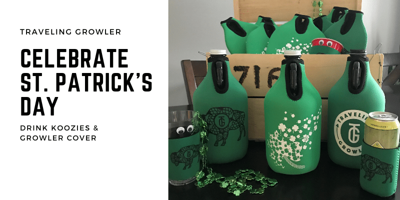 Blown Away Shamrock Can Koozie