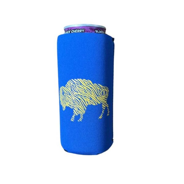 Gold Stripe Buffalo Tall Boy Can Koozie